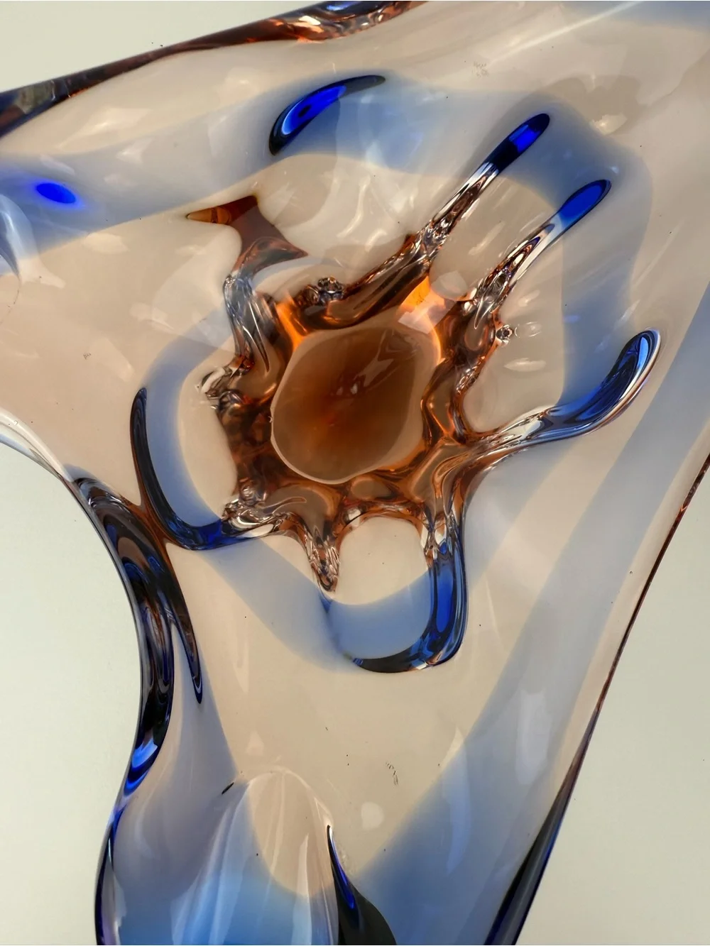 Vintage Frantisek Zemek Mstisov Niagara Czech Art Glass Bowl